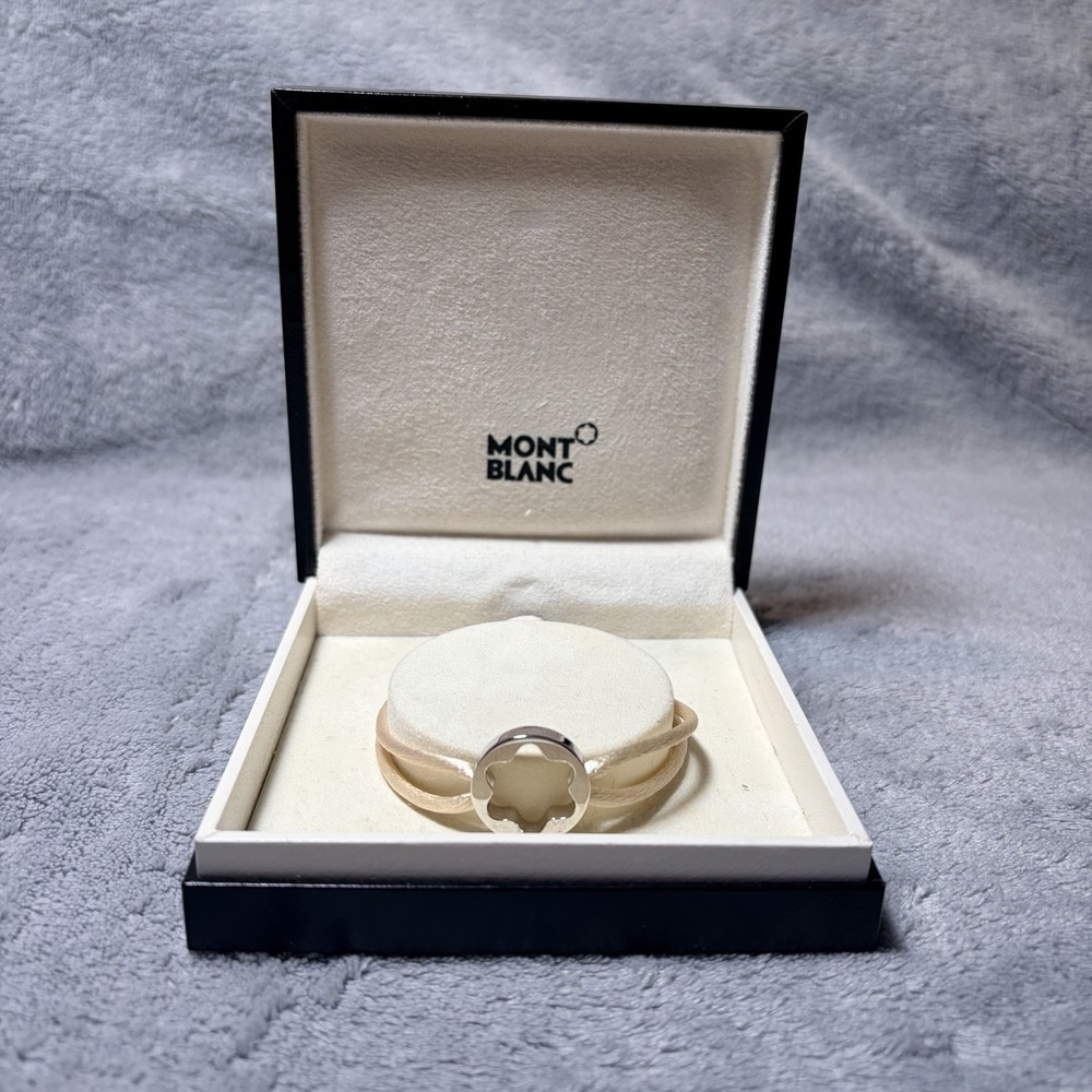 Montblanc Star Collection Ivory Satin Silver Star Bracelet